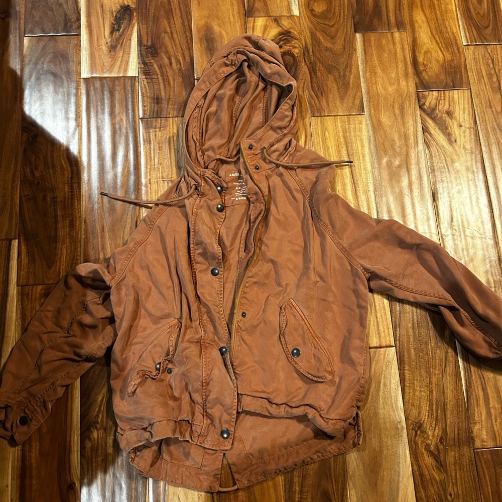 American Eagle Outfitters Brown Hooded Jacket